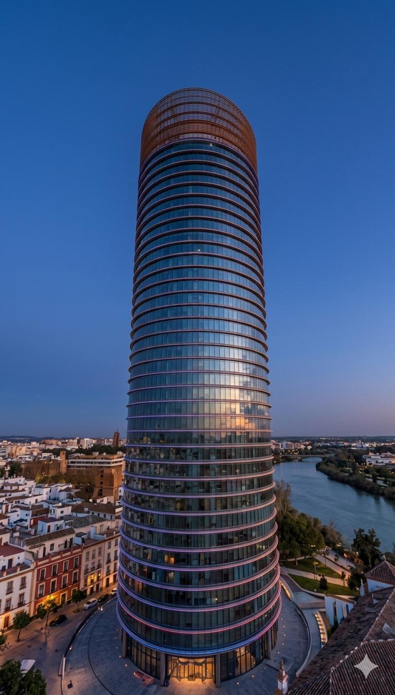 Torre Sevilla al atardecer